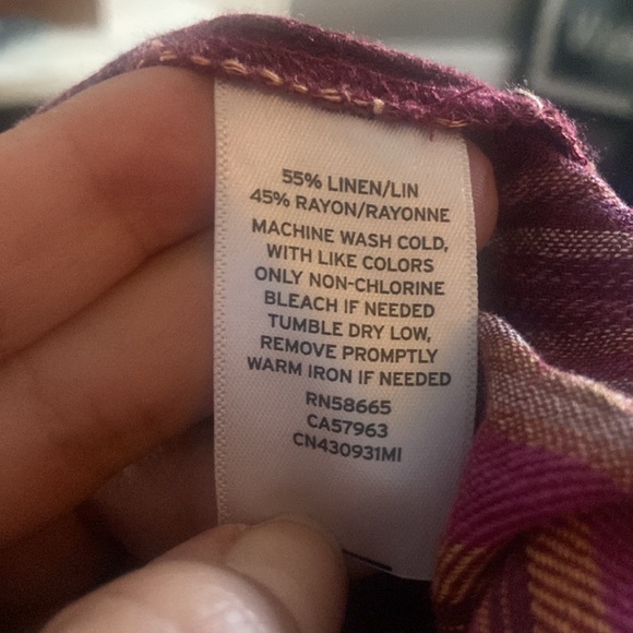 NWT Caslon Purple Fuschia Yolanda Stripe Button Up Camp - Picture 2 of 3